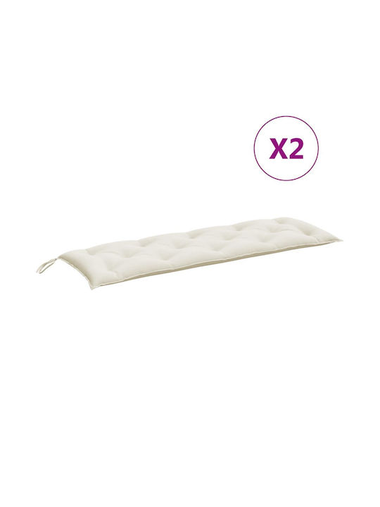 vidaXL Garden Bench Cushion with Backrest Beige 50x150cm
