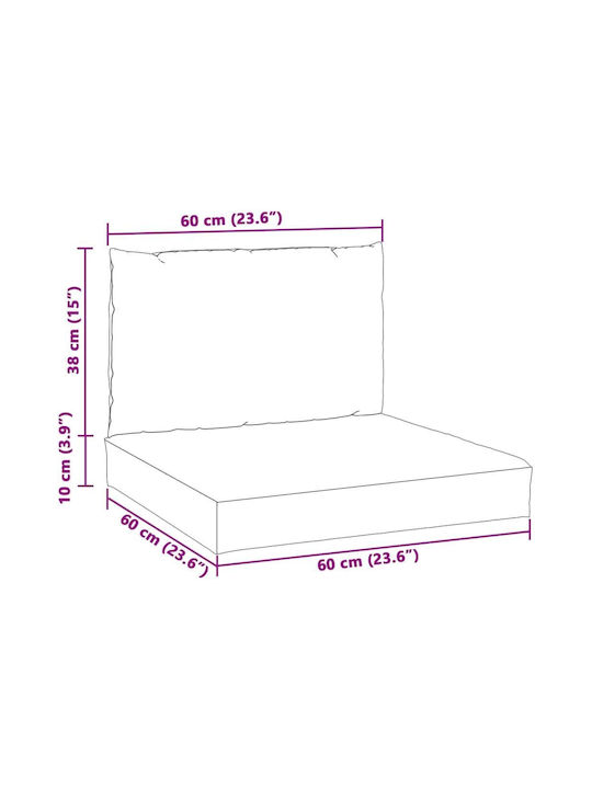 vidaXL Perna Scaunului De Grădină Cu Spătar Bordo 2 Buc 60x98 Cm