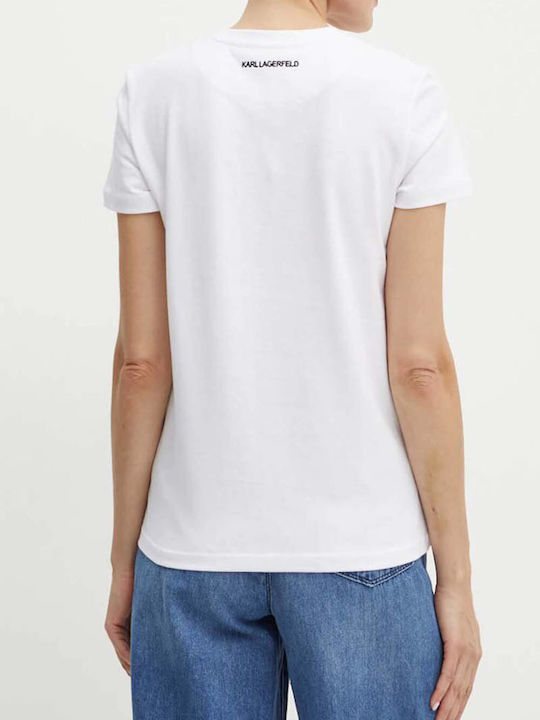 Karl Lagerfeld Damen Sport T-Shirt White