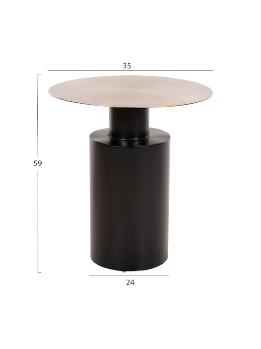 Round Side Table Cutty Metal Black-dark L51xW51xH55cm.