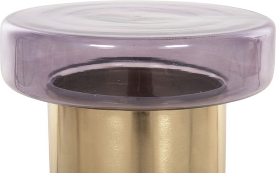 Rundes Beistelltisch Carmo Glas Lila M39xT39xH54cm