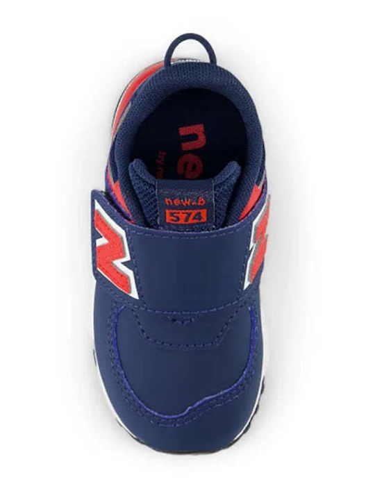 574 Infant Kids Sneakers with Scratch Blue