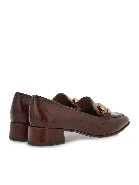 Women's Loafers in Tabac Brown Color