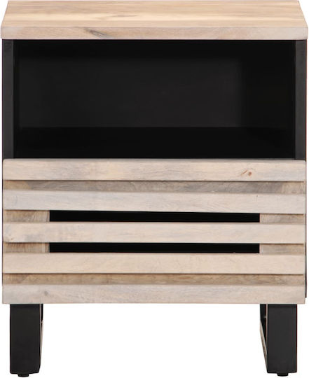 Комод Дървен с Метални Крака μανγκο 40x33x46см