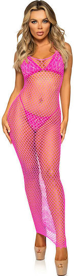 Leg Avenue Long Net Dress Rochie Sexy Roz