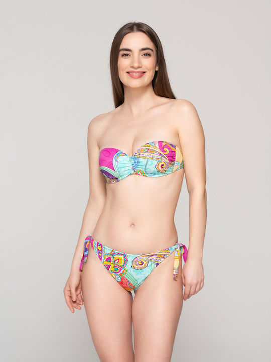 Bikini Top Madison fără bretele brodat pentru femei Luna Splendida 60538