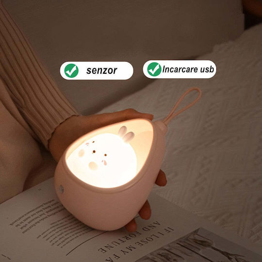 Нощна Светлина LED USB Бяла със Сензор
