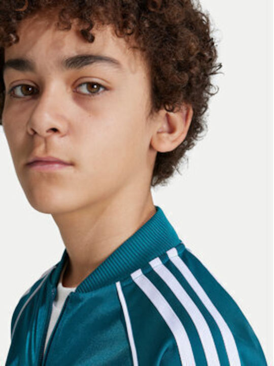 Adidas Kinder-Strickjacke Athleisure Türkis