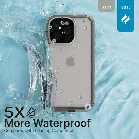 Catalyst Back Cover Plastic 2mm with Strap Waterproof Gray (iPhone 15 Pro)
