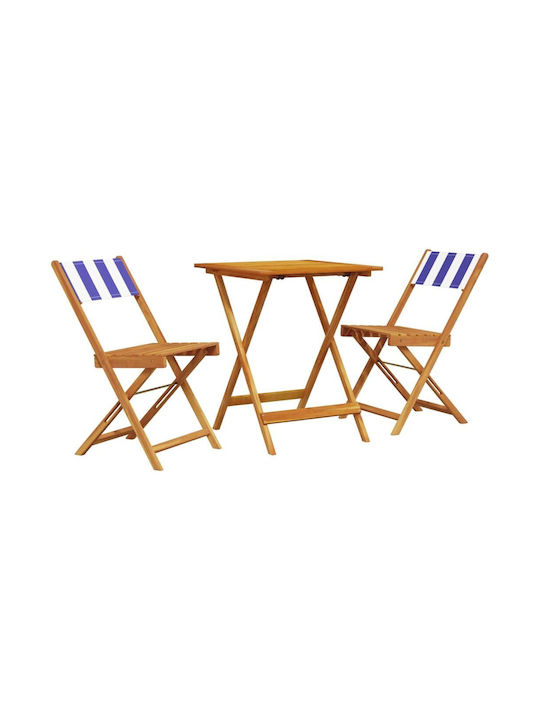 Garten- und Outdoor-Möbelsets für kleinen Raum 3 Stück Blau/Weiß
