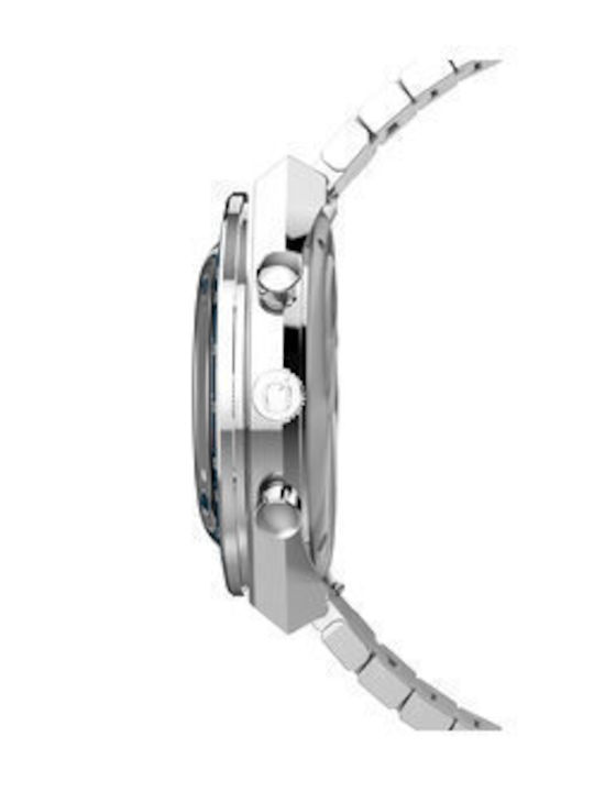 Timex Men's Watch 40mm Chronograph Battery with Silver Metal Bracelet
