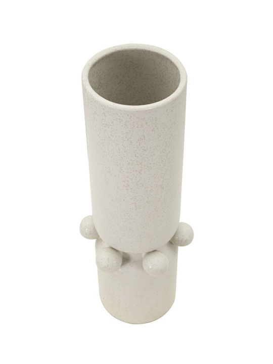 Mauro F Decorative Vase White 15.5x15.5x41cm