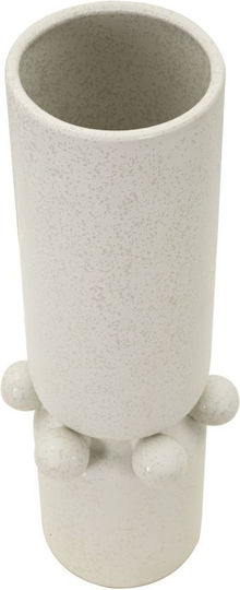 Mauro F Decorative Vase White 15.5x15.5x41cm