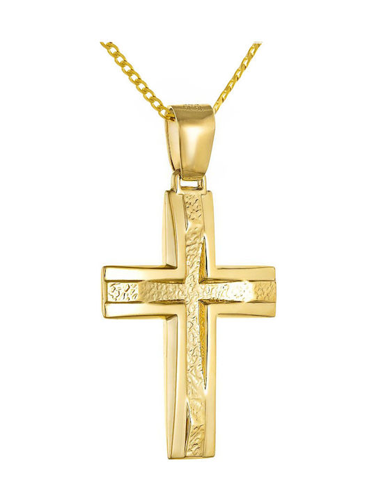 Papoulidis Jewellery Χρυσός Σταυρός 14Κ Διπλής Όψης Papoulidis Jewellery Χρυσός Σταυρός 14Κ Διπλής Όψης