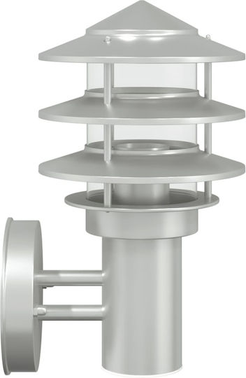 vidaXL Lumină de exterior montată pe perete E27 IP44 15.5x15.5x28εκ.