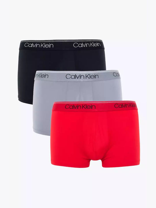 Calvin Klein Men's Boxer Black, Convoy, Red Gala
