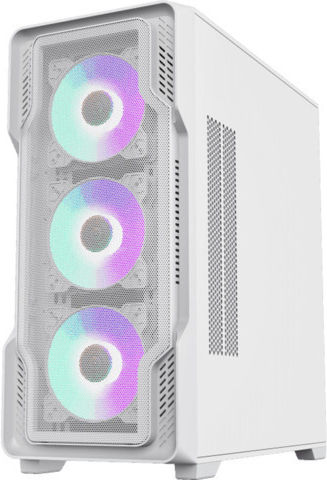 GameMax Siege Gaming Voller Turm Computergehäuse mit RGB-Beleuchtung Weiß