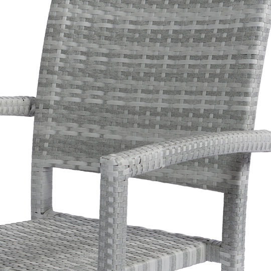 Scaun De Exterior Rattan Lina-new Gri 57x58x93 Cm