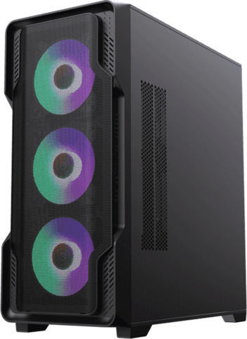 GameMax Siege Gaming Full Tower Computer Case with Window Panel and RGB Lighting Black
