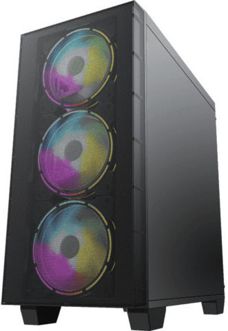 GameMax Aero Mini Gaming Midi Tower Computer Case with Window Panel and RGB Lighting Black