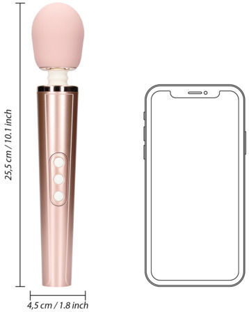 Συσκευή Μασάζ Loveline Powerful Silicone Head Massage Wand Vibrator Ροζ