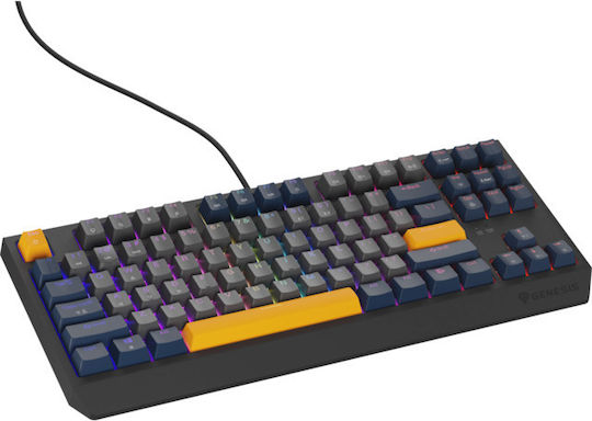 Genesis Thor 230 TKL Gaming Mechanical Keyboard Tenkeyless with Outemu Panda switches and RGB lighting (English US) Naval Blue Negative