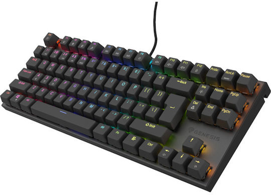 Genesis Thor 303 TKL Gaming Mechanical Keyboard Tenkeyless with Outemu Brown switches and RGB lighting (English US)