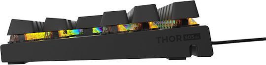 Genesis Thor 303 TKL Gaming Mechanical Keyboard Tenkeyless with Outemu Brown switches and RGB lighting (English US)