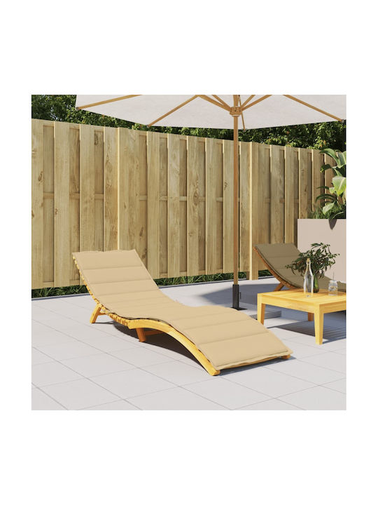 vidaXL Sunbed Cushion with Backrest Beige Melange 70x200cm
