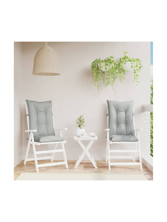 vidaXL Perna Scaunului De Grădină Cu Spătar Gri Deschis 2 Bucăți 50x120cm