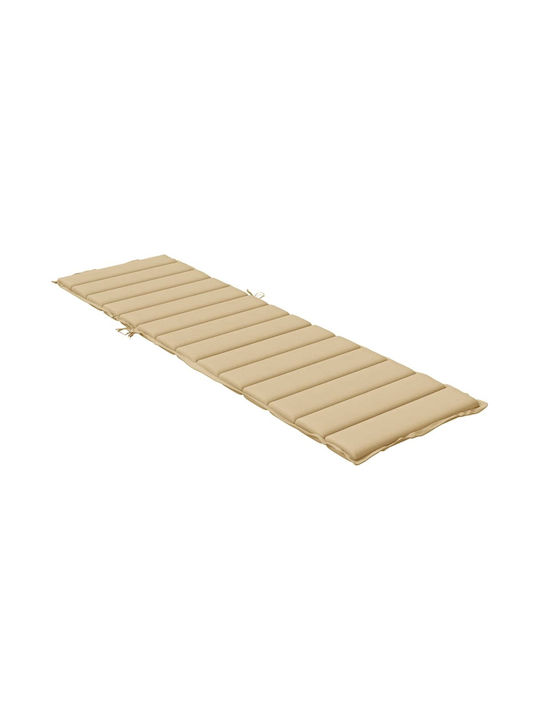 vidaXL Sunbed Cushion with Backrest Beige Melange 70x200cm