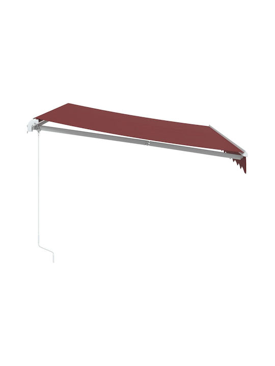 vidaXL Terrace Wall Tent with LED Light Burgundy 3x2.5cm