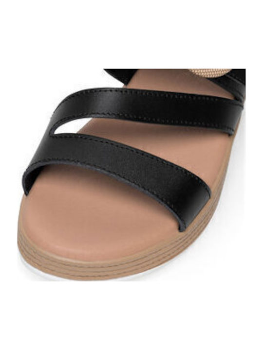 Flache Sandalen für Damen in Schwarz Farbe