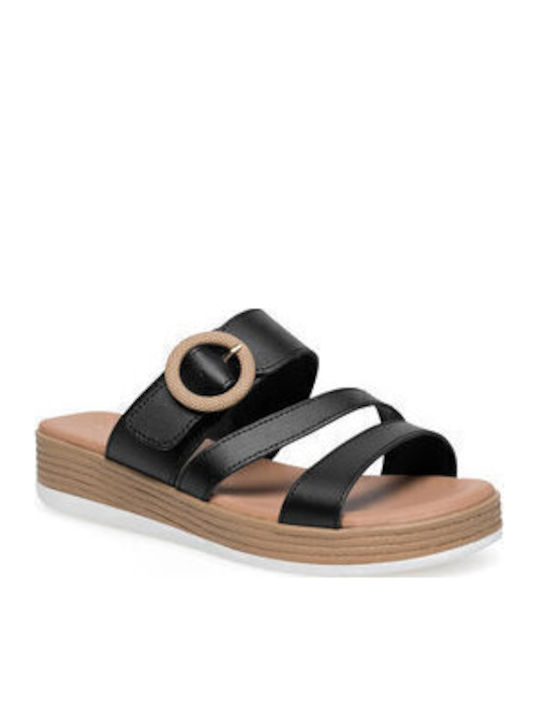 Flache Sandalen für Damen in Schwarz Farbe