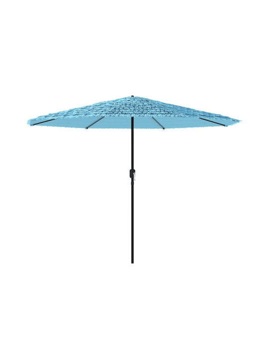 Circular Garden Parasol Metal Blue F2.48xY2.48m