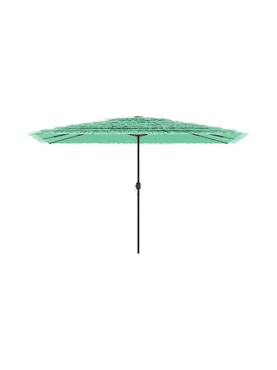 Circular Garden Parasol Metal Green Diameter 2.48xHeight 2.48m