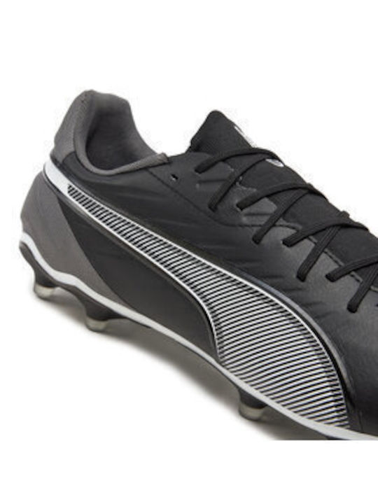 Puma King Match FG/AG Χαμηλά Ποδοσφαιρικά Παπούτσια με Τάπες Μαύρα