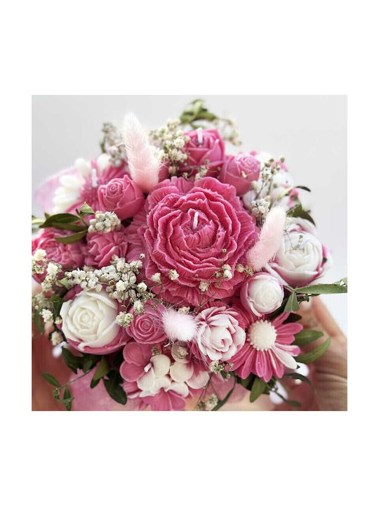 Buchet Din Flori Artificiale Decorative Roz 12cm În Cutie Themagio