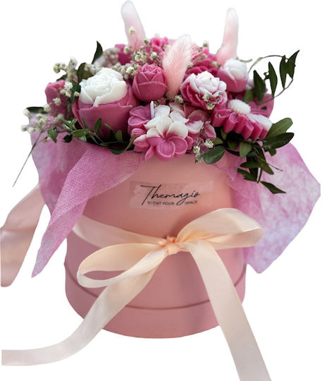 Buchet Din Flori Artificiale Decorative Roz 12cm În Cutie Themagio
