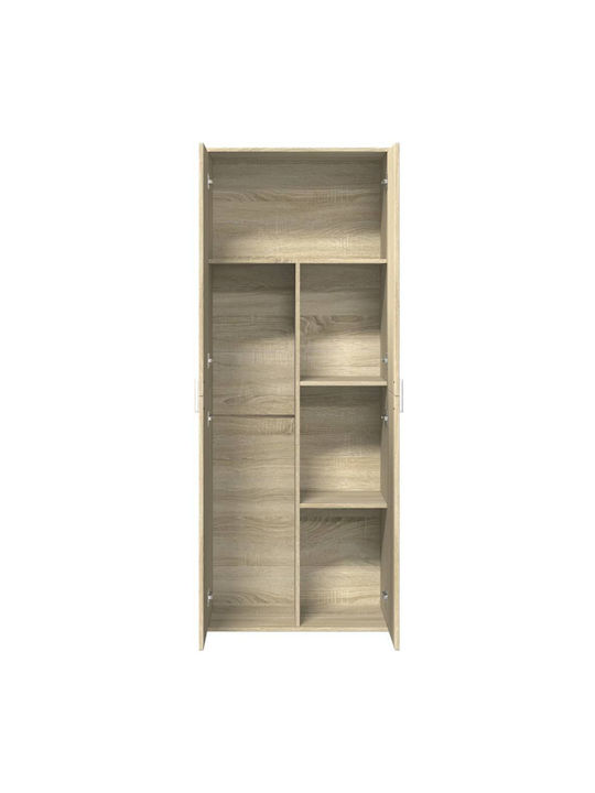 Office Storage Chipboard Closet Coffee L70xW35xH180cm