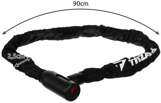 Bicycle Cable Lock with Key Black