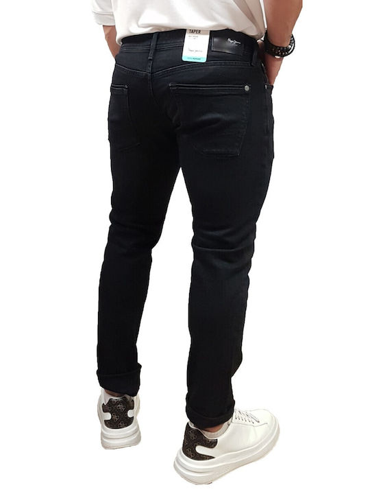 Stanley Ανδρικό Παντελόνι Τζιν με Regular Tapered Εφαρμογή Black