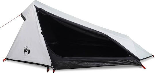 vidaXL Campingzelt Tunnel Klettern Weiß für 1 Person Wasserdicht