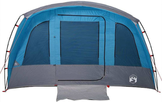 vidaXL Camping Tent Tunnel Blue For 8 People