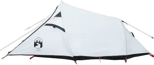 vidaXL Campingzelt Tunnel Weiß für 3 Personen 230x110x125cm