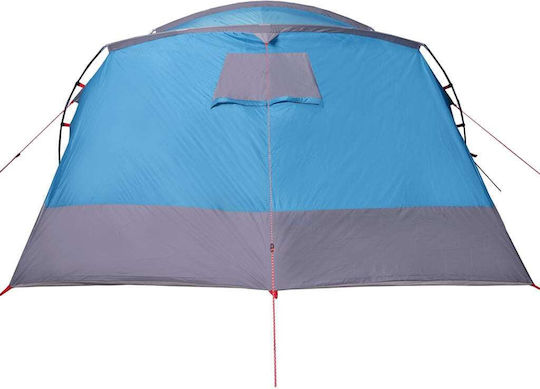 vidaXL Camping Tent Tunnel Blue For 8 People