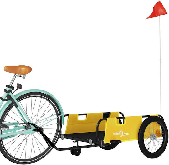 Vidaxl Pet Bicycle Yellow Black Oxford Iron Yellow