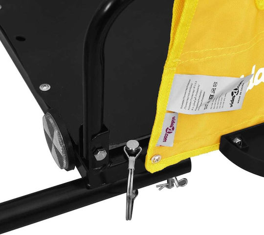 Vidaxl Pet Bicycle Yellow Black Oxford Iron Yellow