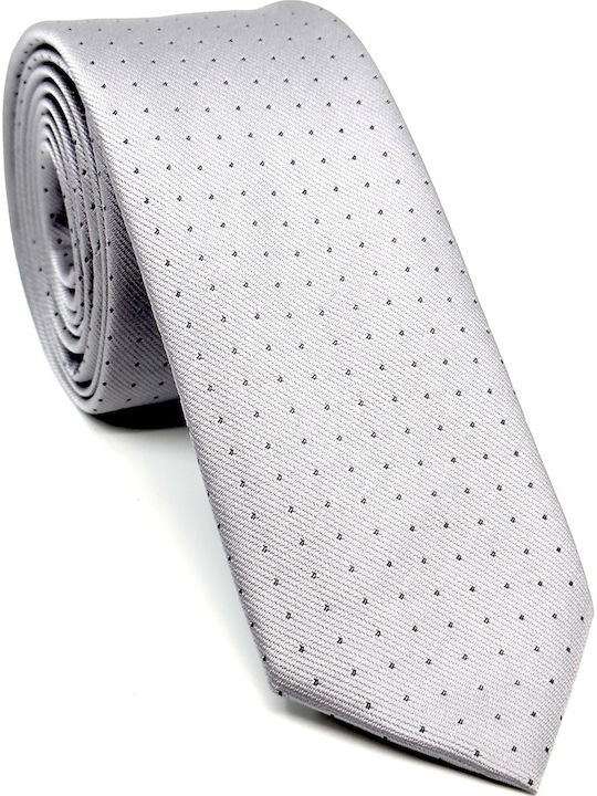 Legend Accessories Σετ Ανδρικής Γραβάτας με Σχέδια σε Ασημί Χρώμα