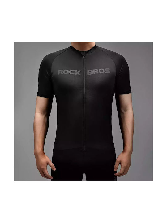 Rockbros Ανδρική Κοντομάνικη Μπλούζα Road Bike Μαύρη